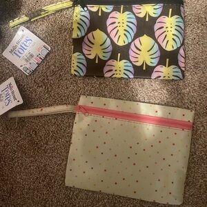 Mary Square Tropical and Polka Dot Pouches